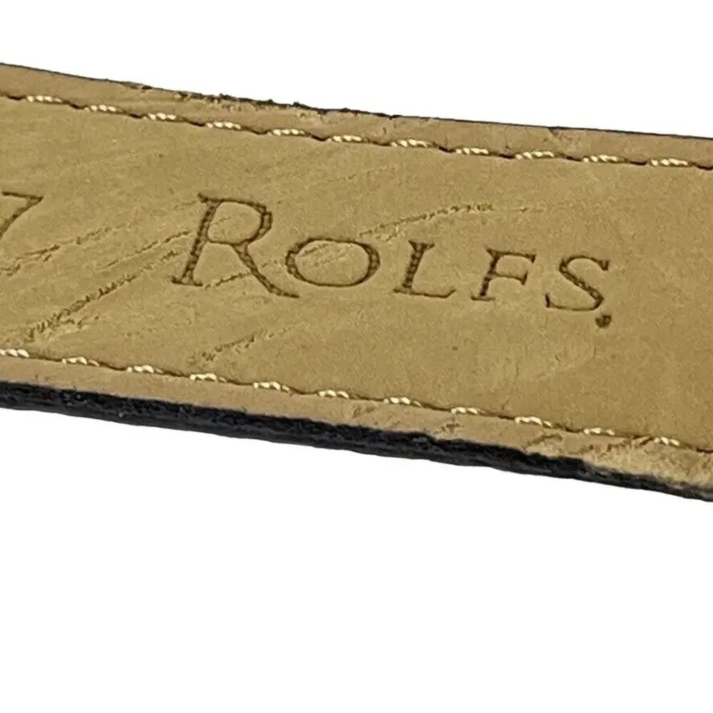 Rolfs Full Grain Leather Embroidered Red Green Navy Brown 1